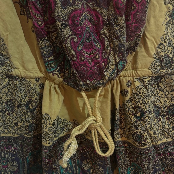 Y2K Language Women's Tunic in Green and Yellow - Picture 2 of 3